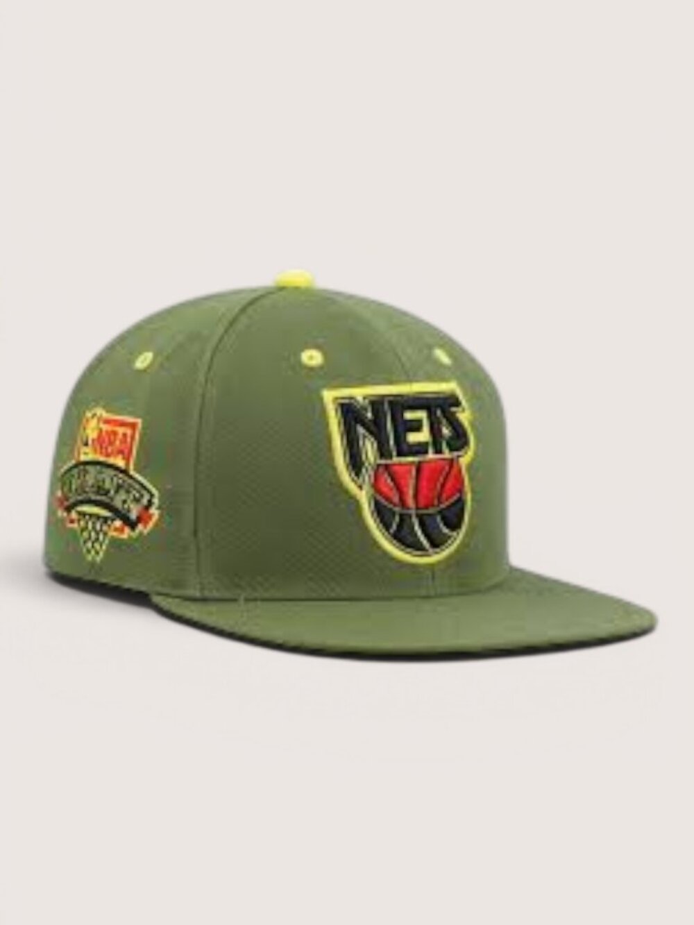 Men's Mitchell & Ness x Lids Olive New Jersey Nets Dusty NBA Draft Fitted Hat